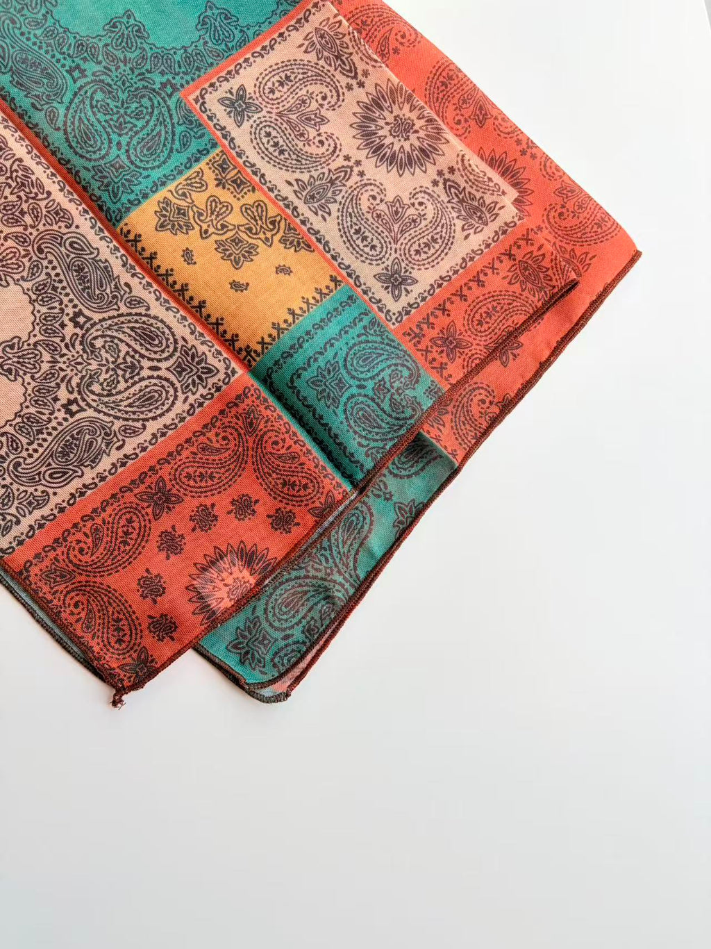 Vintage Patchwork Paisley Scarf
